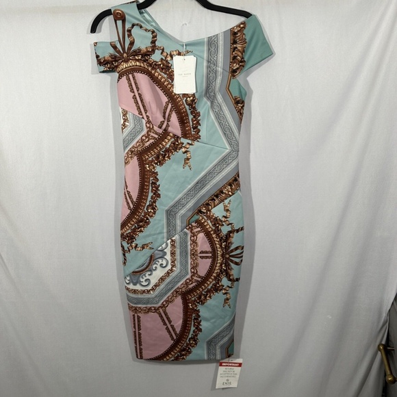 NWT $316 Ted Baker London [ 1 in TB‎ ] Versailles Print Body-Con Dress - Picture 6 of 16